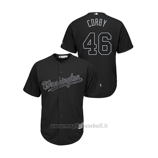 Maglia Baseball Uomo Washington Nationals Patrick C Orbin 2019 Players Weekend Replica Nero
